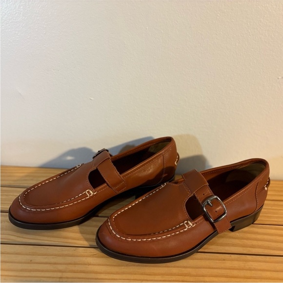 Everlane Shoes - Everlane Leather Loafers Tan Buckle